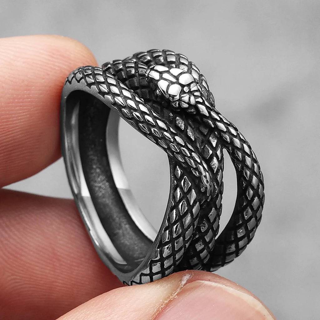 Gothic Snake Animal Ring — Stainless Steel