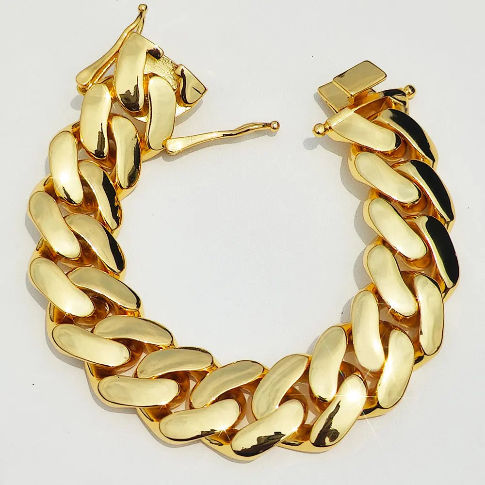 Stainless Steel Cuban Bracelet Miami Heavy 10-22MM