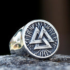 2023 New Fashion 316L Stainless Steel Viking Valknut Ring Amulet For Man Free Shipping