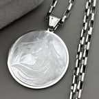 Steel Pendant Natural Shell Horsehead Animal Friendship