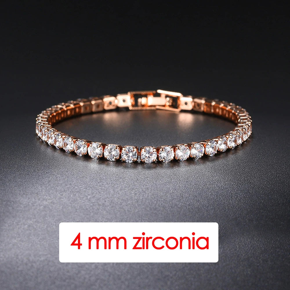 Iced Out Tennis Bracelet Stainless Steel 3/4/5MM