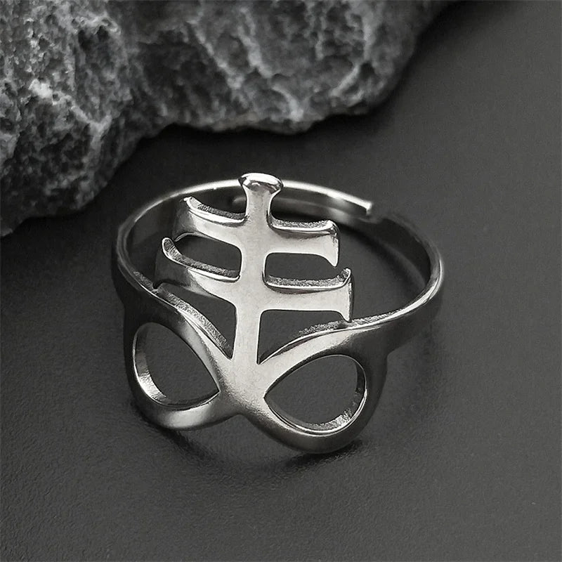 Cross Ring — Stainless Steel Adjustable