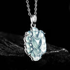 Myanmar Jadeite Nine Tailed Fox Pendant Necklace Lucky Natural Gemstone Stone Charm Luxury Burmese Jade Vintage