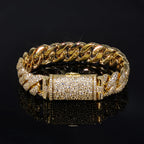 Iced Out Cuban Bracelet Stainless Steel 14MM