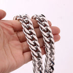 Silver Cuban Link Necklace 8-18mm — Silver