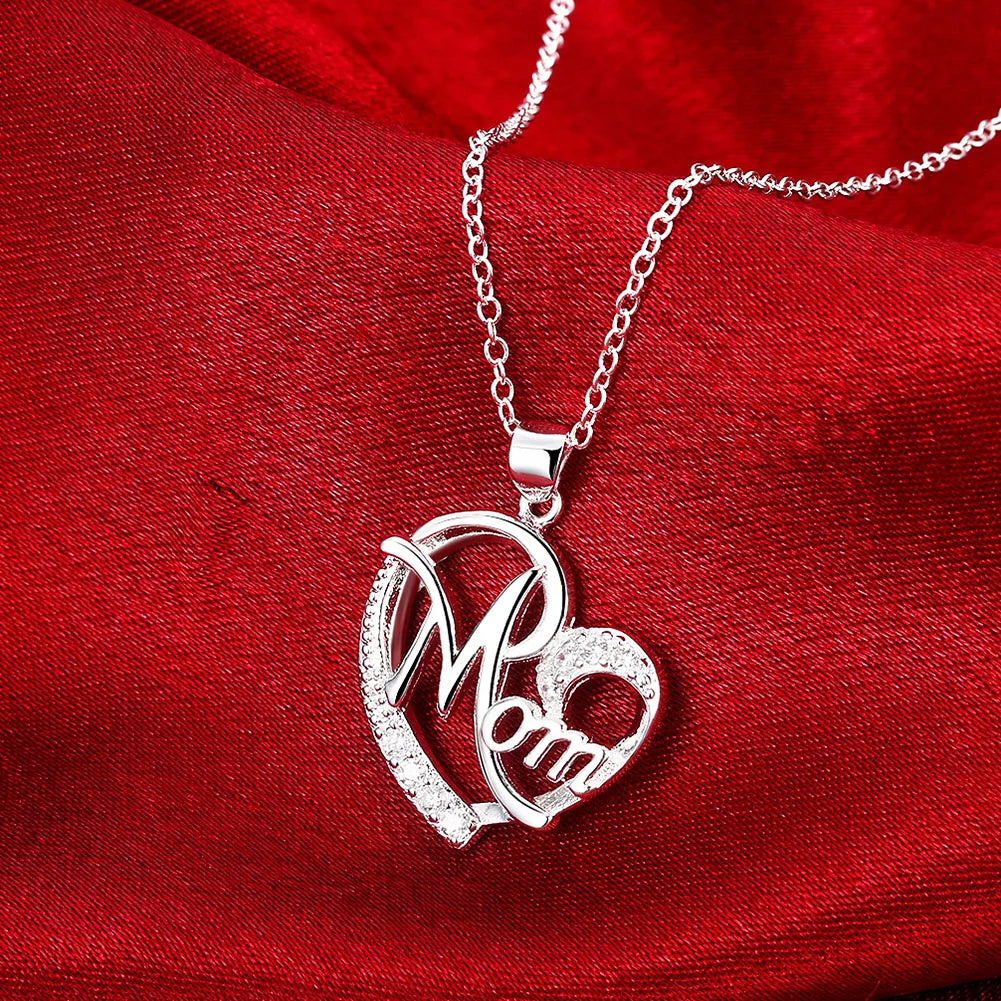 Iced Out Heart 925 Silver Pendant Necklace
