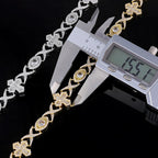 Iced Out Cross Cuban Bracelet Infinity CZ