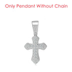 Cross Pendant Rope Chain Necklace Iced Out