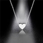 Star of David Heart Pendant Necklace — Stainless Steel