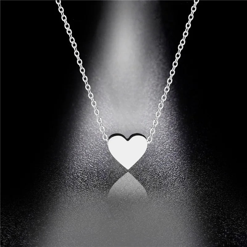Star of David Heart Pendant Necklace — Stainless Steel