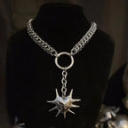Gothic Crow Skull Necklace For Women man Fashion Vampire Bat Accessory Punk Jewelry Gift Circle Pagan Vintage Moth Charm Choker