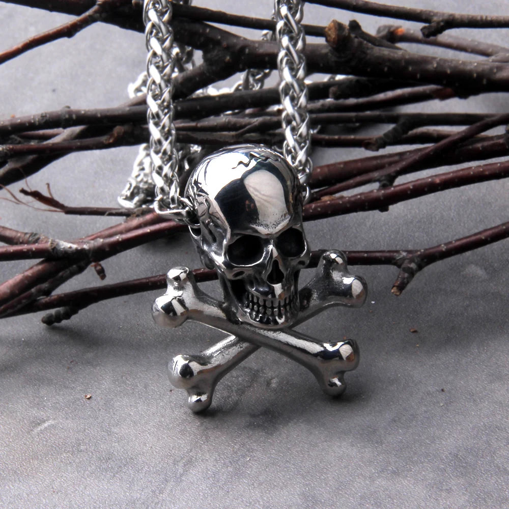 Skull Chain Pendant Necklace — Stainless Statement