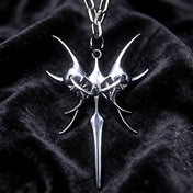 Gothic Skull Thorn Spike Pendant Necklace Grunge