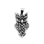 Viking Owl Stainless Steel Pendant Necklace
