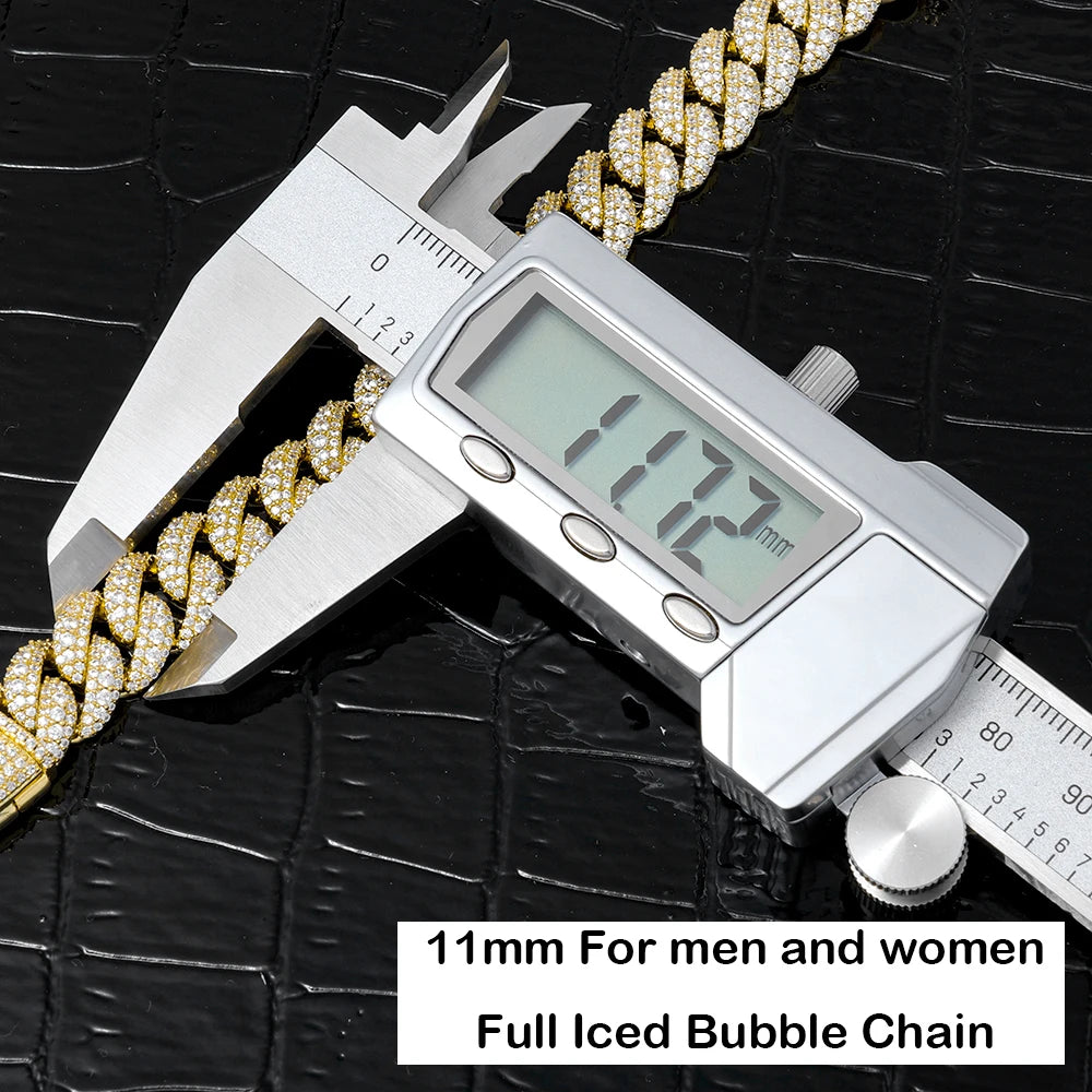 Iced Out Cuban Bracelet Stainless Steel 11MM
