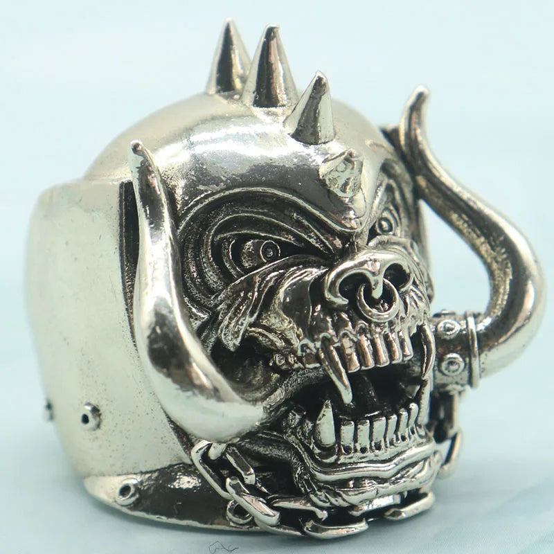 Buy 4 Get 1 Free Infernal Minotaur stainless steel For those who dare to channel darkness into unyielding strength Mens Rings