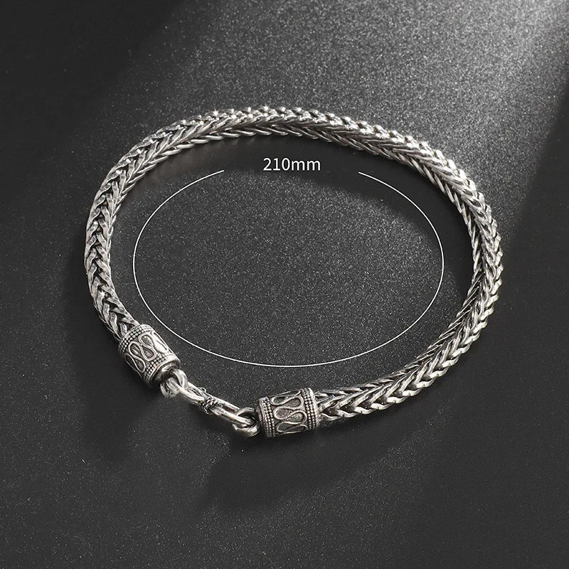 Silver Stainless Steel Keel Bracelet Statement