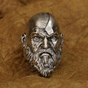 Face Vintage Opening Ring — European Retro, Bronze-Tone