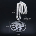Vintage Werewolf Pendant Necklace — Stainless Steel