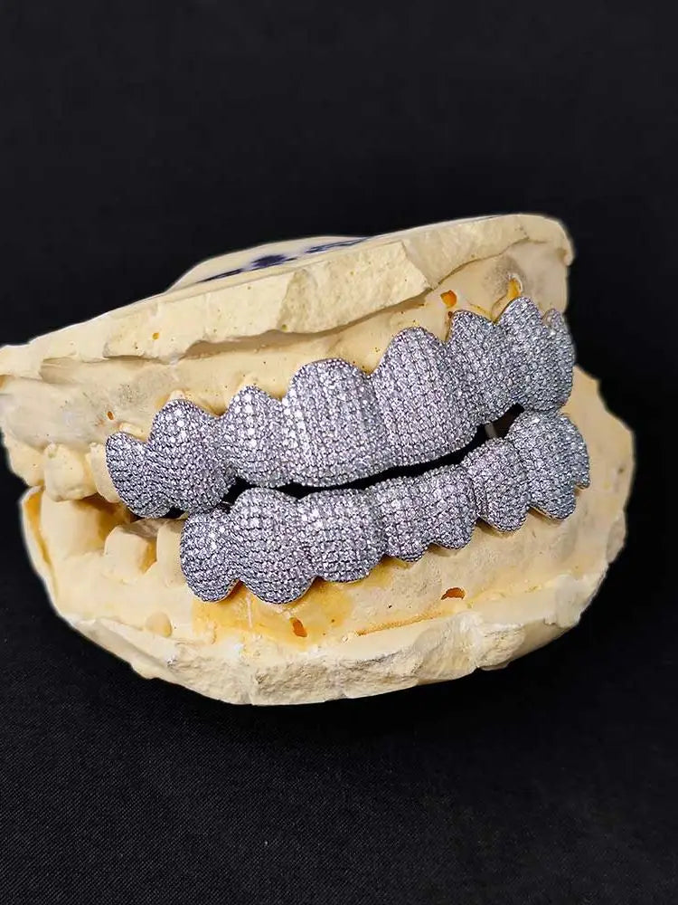 925 Silver VVS Moissanite Grillz Iced Out