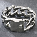 Cool 25/30mm Hip Hop Cuban Link Chain Bracelet Man Vacuum Plated 316l Stainless Steel Men's Bracelets Heavy Duty Street