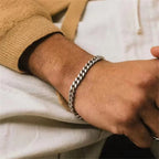 Square Ball Chain Bracelet — Stainless Steel