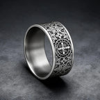 Saint Benedict Exorcism CSPB Cross Ring 316L Stainless Steel Punk Hip Hop Jewelry For Men Creative Gifts