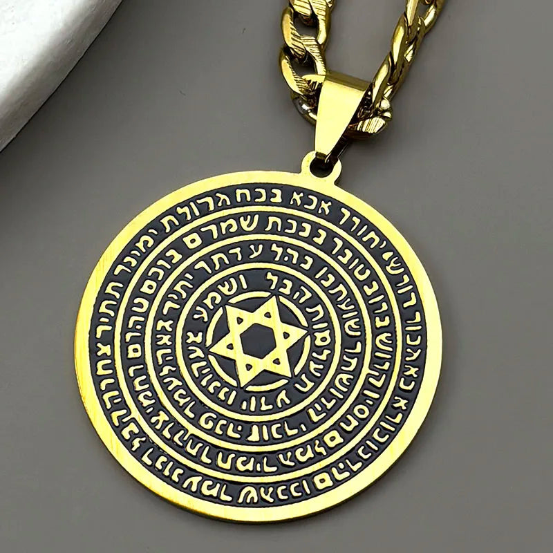 Hexagram Pendant Necklace — Gold