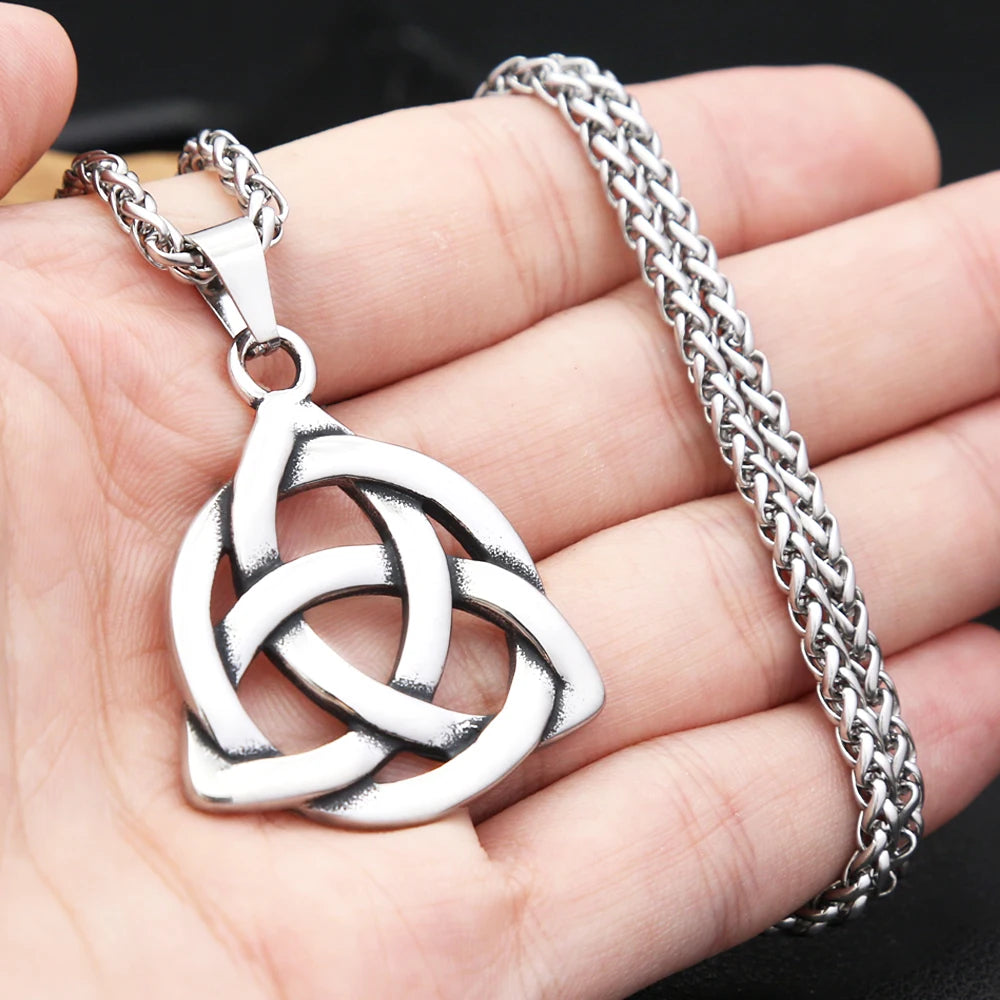 Triquetra Trinity Knot Pendant — Stainless