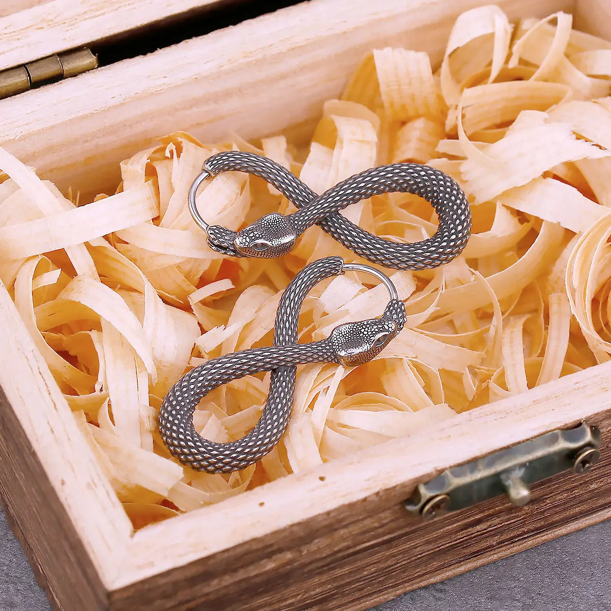 Animal Snake Hoop Earrings Punk Men Women — Stainless Steel