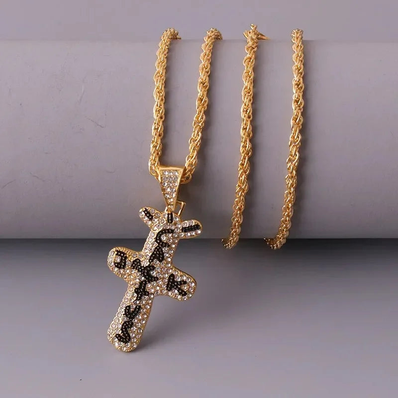 Punk Stiletto Cross Anime Accessories Judgement Chain Necklace Hunter X Hunter Pendant Men's Jewelry Gift for Boys Casual Style