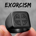 Exorcism Saint Benedict Cspb Stainless Steel Men Rings Punk For Male Women Fashion Jewelry Creativity Gift