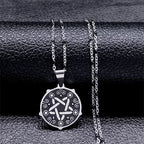 Steel Pendant Dark Enamel Transgender Symbol Triangle