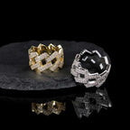 Iced Out Cuban Ring Stainless Steel 14MM