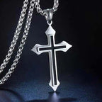 Shiny Ice Crystal Zircon Christian Cross Pendant Men and Women Hip Hop Trend Jewelry Catholic Amulet Necklace