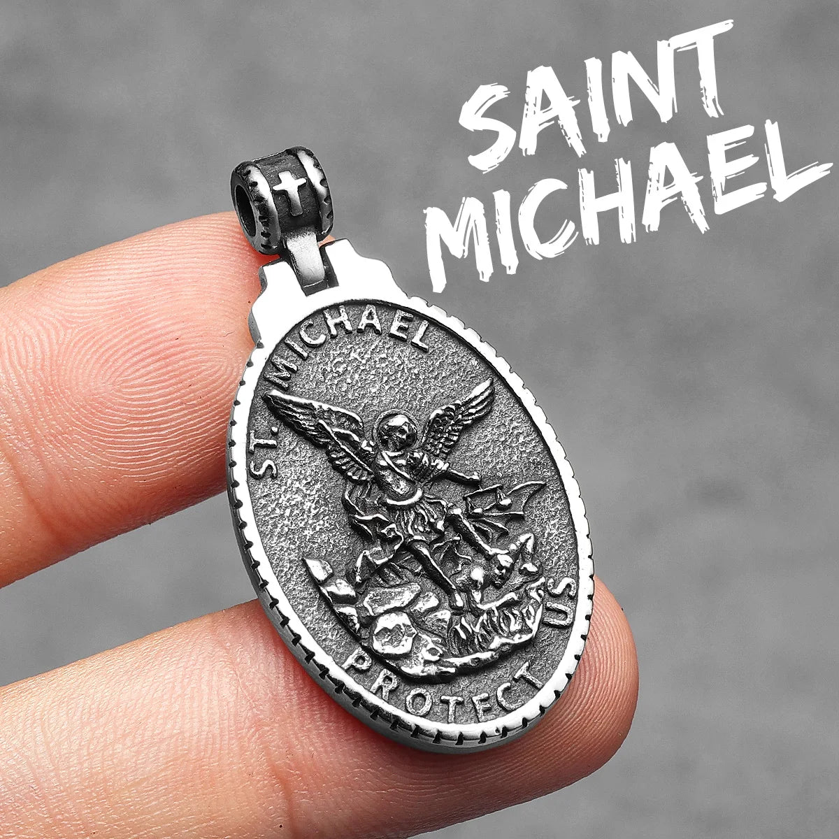 Archangel Michael Pendant — Stainless Steel