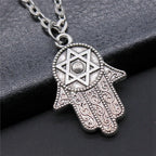 Hand and Eye Talisman Amulet Necklace — 43cm Chain