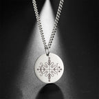 My Shape Voodoo Loa Baron Samedi Round Pendant Necklace for Men Maman Brigitte Stainless Steel Necklaces Amulet Religion Jewelry