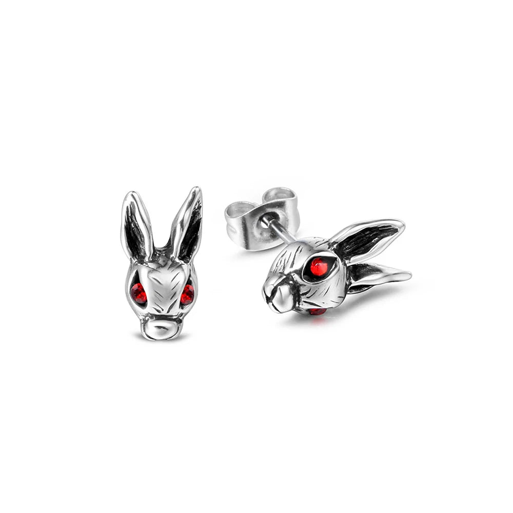 Flying Dragon Steel Earrings Vintage