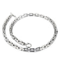 7mm Stainless Steel Chain Blade Link Chains Chokers Necklace For Mens Jewelry Silver Plated Solid Metal Fashion Jewelry