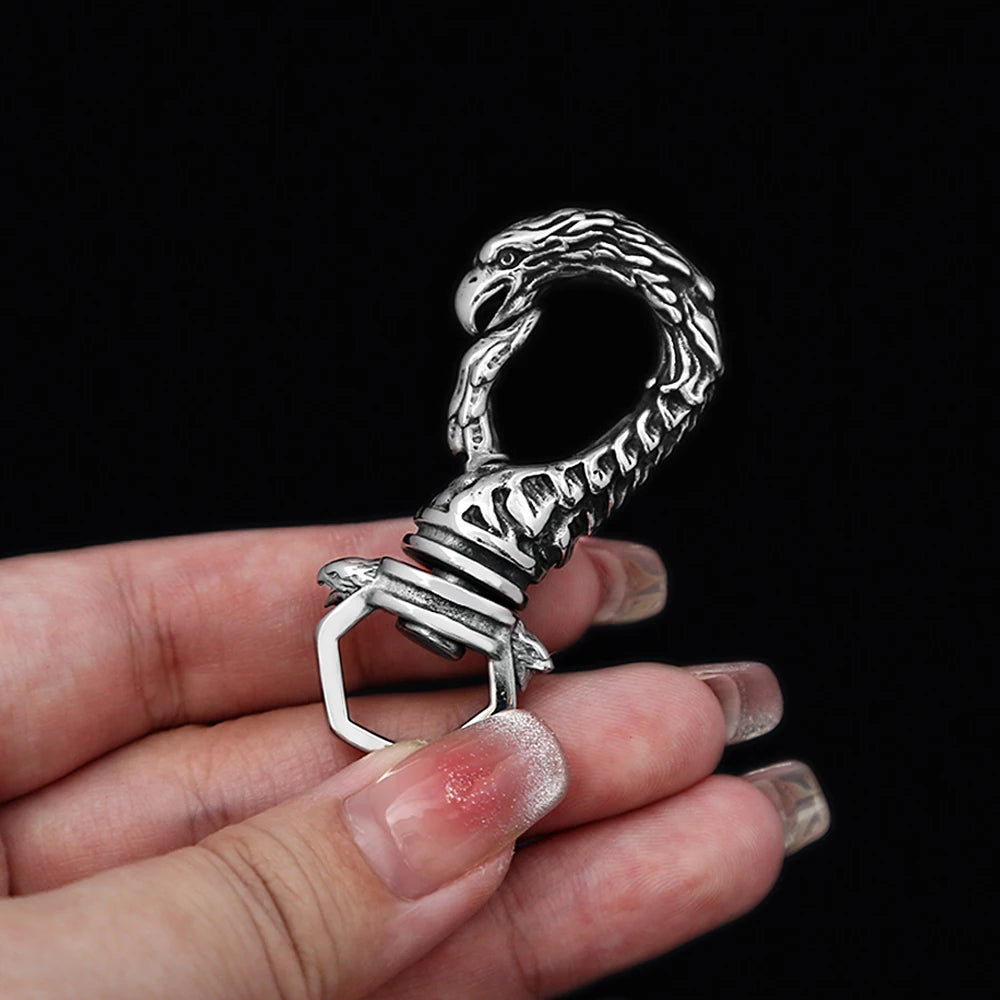 Dragon Keychain — Stainless Steel