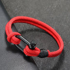 Hiphop Men Stainless Steel Bracelet with Detachable Buckle Nautical Wrap Braclet Bilayer Thread Bicycle Braslet Armband Herren