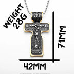 Jesus Cross Pendant Necklace — Stainless Steel