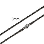 Twisted Rope Chain Necklace 5mm — Stainless