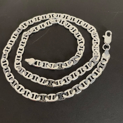 925 Sterling Silver Necklace 6mm Side Z-Shaped Necklace for Men and Women Jewelry Gift 45-60cm