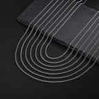2mm Casual Stainless Steel Cuban Chain Necklace for Men,Hip Hop Punk Silver Color Metal Chain Link Layers Collars