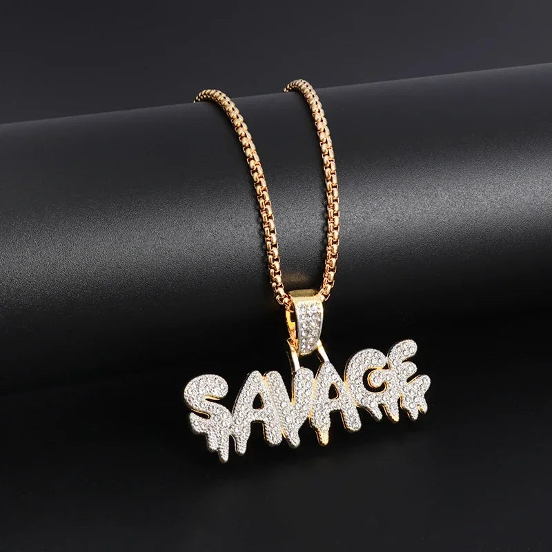 Men\'s Hip Hop Iced Out Dollar Sign Money Pendant Necklace Men\'s Punk Rap Rock Party Jewelry