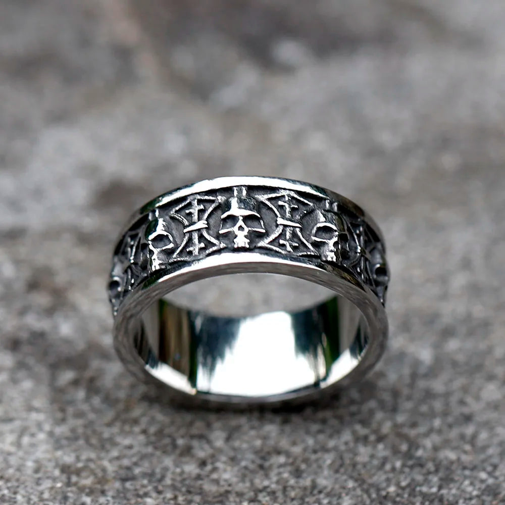 Ares Gods of War Skull Ring — Stainless Steel