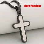 Cross Pendant Necklace — Stainless Steel