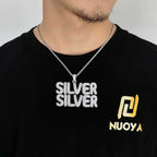 Iced Out Letter Pendant Necklace Name